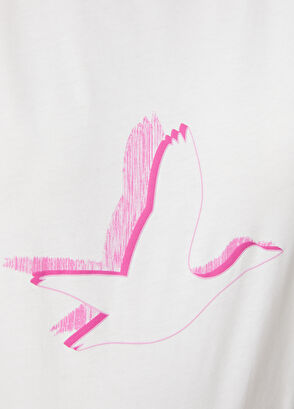 Beymen Club White Pink Logo Printed T-Shirt - 6