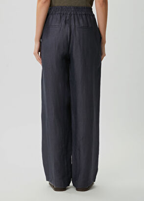 Beymen Club Lacivert Parlak Keten Pantolon - 4