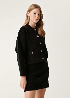 Siyah Simli Triko Hırka Beymen Club Siyah Simli Triko Hırka - 5