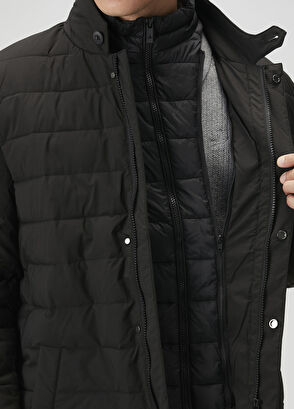 Beymen Club Siyah İç Yaka Detaylı Puff Parka - 6