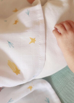 Casadora Baby Koko 100% Organic Cotton 2-Pack Muslin Cover Set  - 5