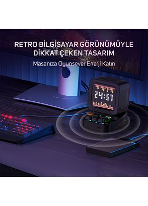 Divoom Ditoo Pro Siyah Bluetooth Hoparlör ve Times Gate Dijital Led Ekran Seti - 5