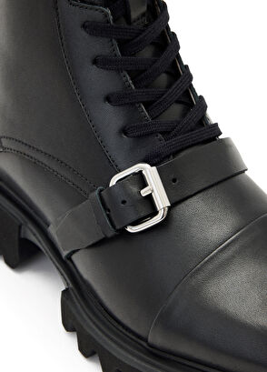 Tori Siyah Kemer Detaylı Deri Bot - Görsel 6