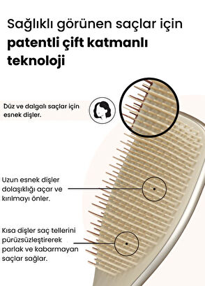 Tangle Teezer The Ultimate Detangler Chrome Champagne Gold Hairbrush - 3