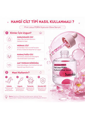 Hanskin Pink Lotus PDRN Hyaluron Glow Yaşlanma Karşıtı Cilt Serumu 30 ml - 8