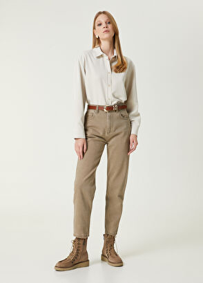 Beymen Club Bej Boyfriend Dış Gömlek - 3