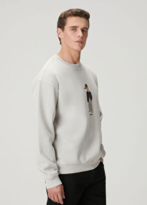 Beymen Club Clubby Gray Beige Oversized Sweatshirt - 4