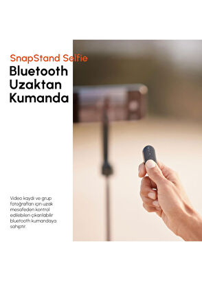 ShiftCam SnapStand Tripod Kompakt Katlanabilir ve Uzatılabilir Bluetooth Kumanda ve Manyetik Selfie Çubuğu - 6