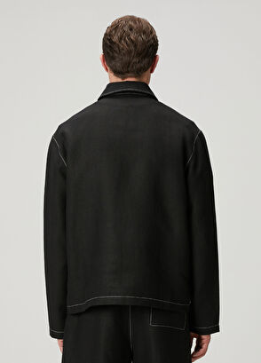 Beymen Club Black White Stitching Linen Outer Shirt - 6