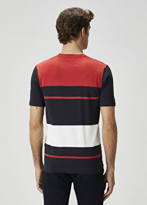 Beymen Club Lacivert Colorblocked Kısa Kollu Kazak - 5