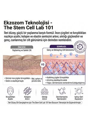 The Stem Cell Lab 101 Face Serum Eksozom ile Zenginleştirilmiş Anti-Aging Yaşlanma Karşıtı Cilt Serumu 30 ml - 3
