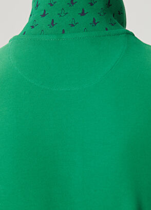 Beymen Club Yeşil Slim Fit Yaka Altı Baskılı Basic Polo Tshirt - 7