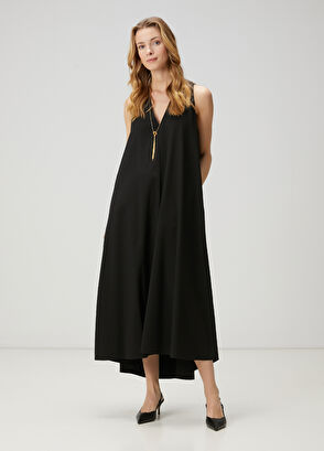 Beymen Club Siyah Midi Elbise - 4