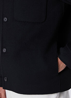 Beymen Club Lacivert Handmade Yün Kaşe Ceket - 8