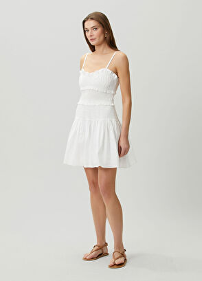 Michael Michael Kors White Ruffle Mini Dress - 3