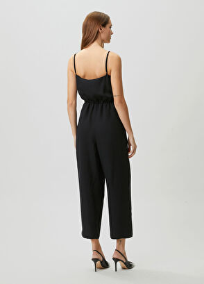 Beymen Club Siyah Anvelop Yaka Dökümlü Tulum - 5