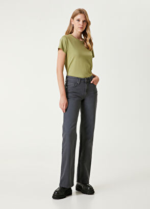 Beymen Club Oil Green Flowing T-shirt - 3