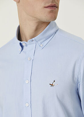 Beymen Club Slim Fit Light Blue Oxford Shirt - 6