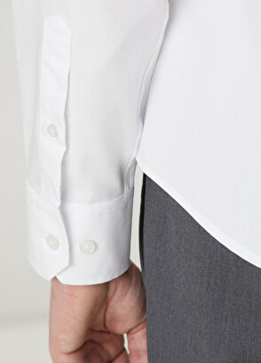 Beymen Club Slim Fit Beyaz Non-iron Oxford Gömlek - 7