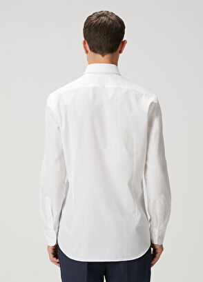 Beyaz Etnik Desenli Gömlek - Görsel 6