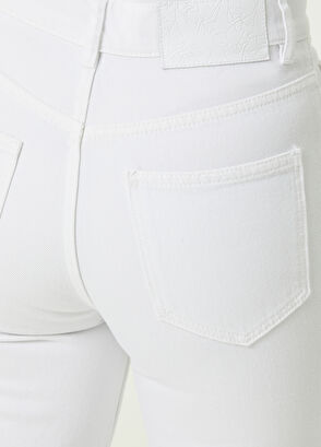 Beymen Club Slim Mom Fit Beyaz Jean Pantolon - 4