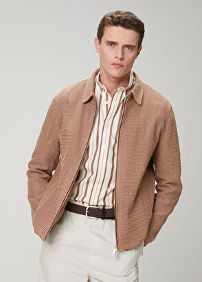Beymen Club Kahverengi Pudra Örgü Görünümlü Ceket - 12