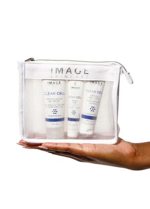 Image Skincare Clear Skin Solutions Clarifying Gel Cleanser + Restoring Serum & Clarifying Repair Crème Soothing Serum & Night Cream Skincare Set - 6