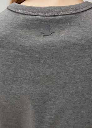 Beymen Club Gri Melanj Basic T-shirt - 6