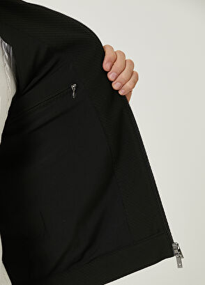 Beymen Club Siyah Diyagonal Dokulu Örme Mont - 9