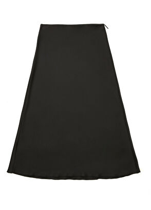 Beymen Club Siyah Midi Evaze Saten Etek - 6