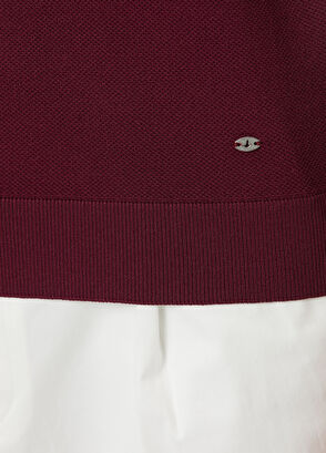 Beymen Club Plum Brass Textured Short Sleeve Sweater - 7