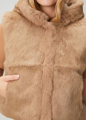 Beymen Club Camel Hooded Reversible Vest - 6