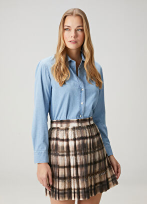 Beymen Club Mavi Denim Gömlek - 4