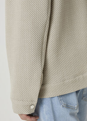 Beymen Club Beige Diagonal Patterned Coat - 7