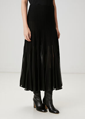 Beymen Club Siyah Midi Triko Etek - 4