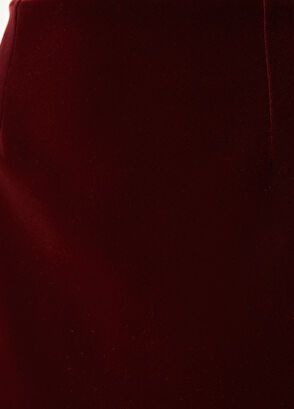 Beymen Club Burgundy Mini Velvet Skirt - 7