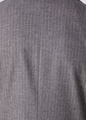 Beymen Club Grey Stripe Patterned Jersey Wool Flannel Suit - 10