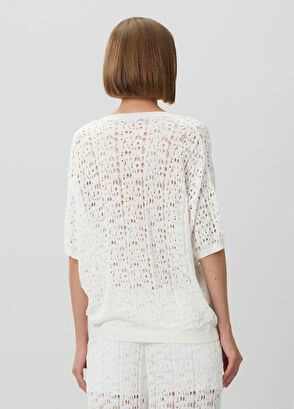 Join Us White Knit Blouse - 4