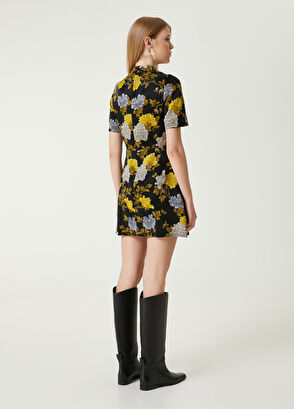 Beymen Club Black Patterned Mini Dress - 7