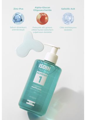 Isdin Acnıben Facial Cleanser Gel  Karma Yağlı Ciltler İçin Yüz ve Vücut Temizleme Jeli 400 ml - 6