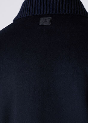 Beymen Club Navy Blue Wool Cachet Coat With Removable Sweater - 10