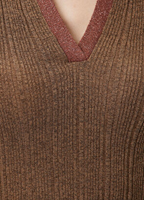 Join Us Brown Knit Blouse - 6