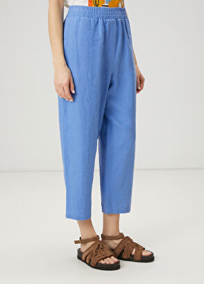 Beymen Club Mavi Keten Pantolon - 5