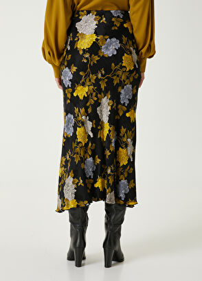 Siyah Desenli Midi Evaze Etek Beymen Club Siyah Desenli Midi Evaze Etek - 5