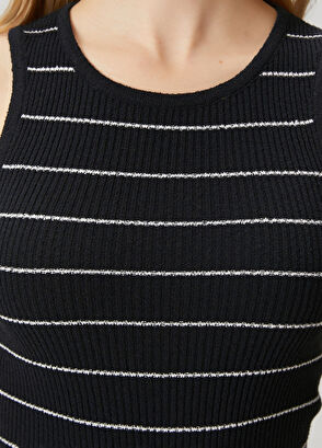 Beymen Club Navy Blue White Striped Knit Tank Top - 6