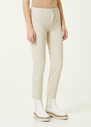 Beymen Club Bej Normal Bel Dar Paça Pantolon - 4