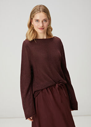 Beymen Club Bordo Transparan Triko - 4