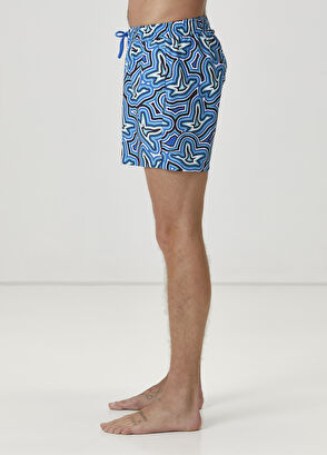 Beymen Club Navy Blue Goose Print Swimwear - 3