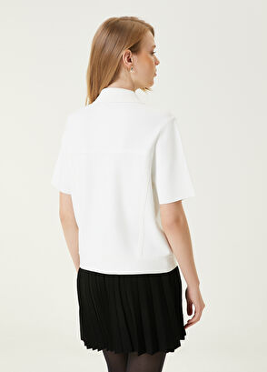 Beymen Club Kırık Beyaz Triko Trucker Ceket - 6