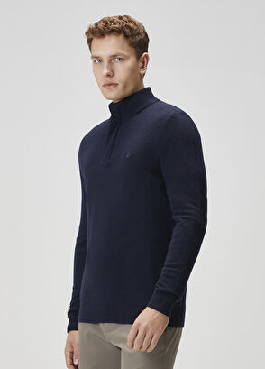 Beymen Club Lacivert Kaşmir Karışımlı Yün Kazak - 4